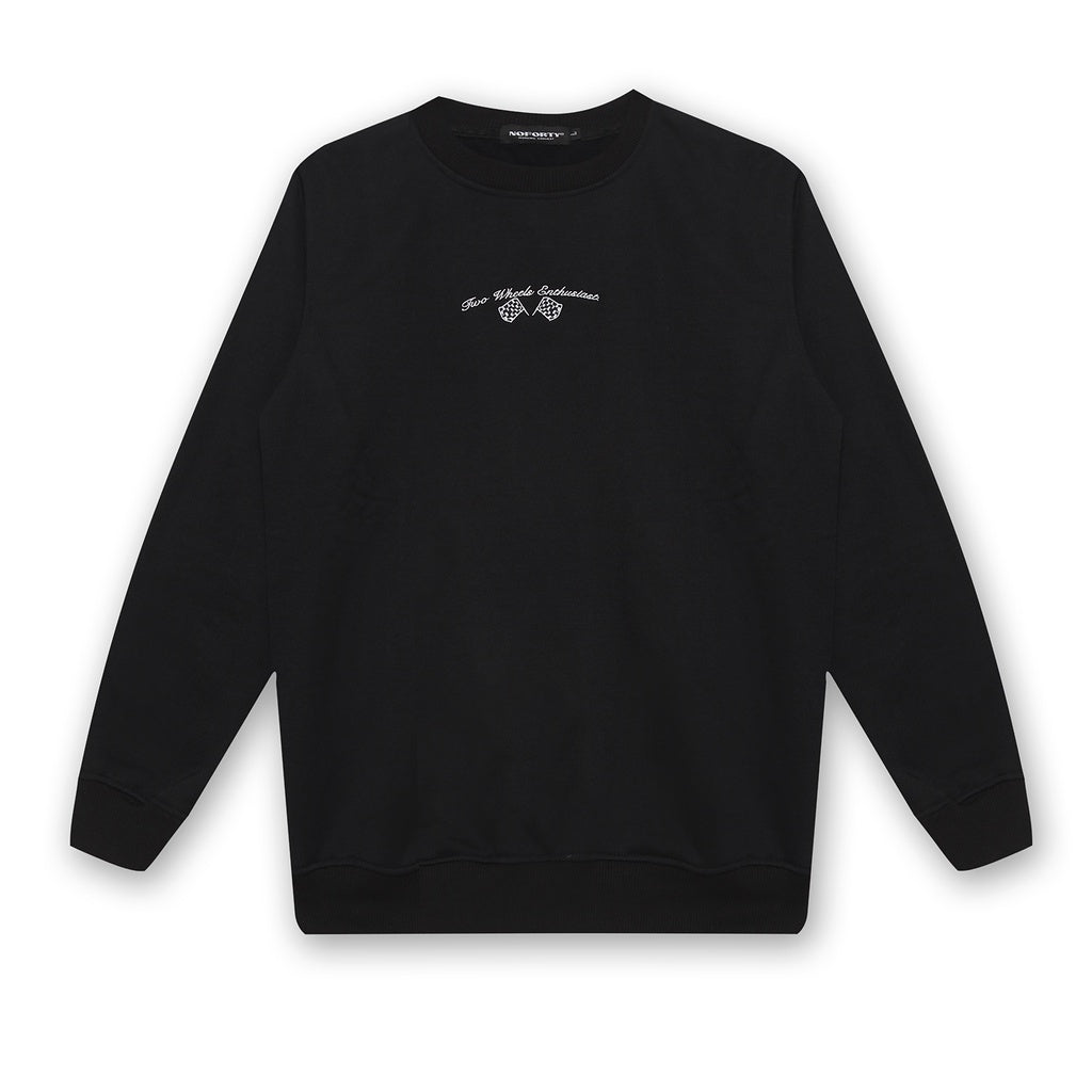 Sweater Noforty Crewneck Rough Rider Hitam