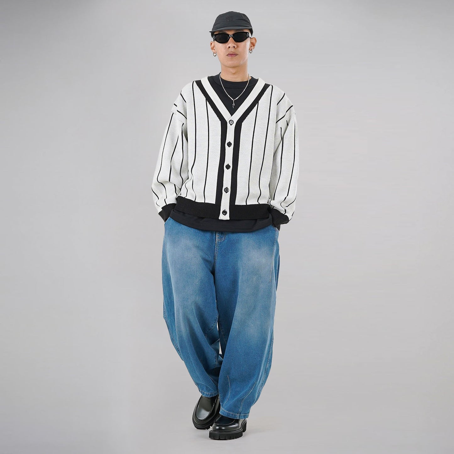 Noforty Project Oversize Knittwear Cardigan Huper White