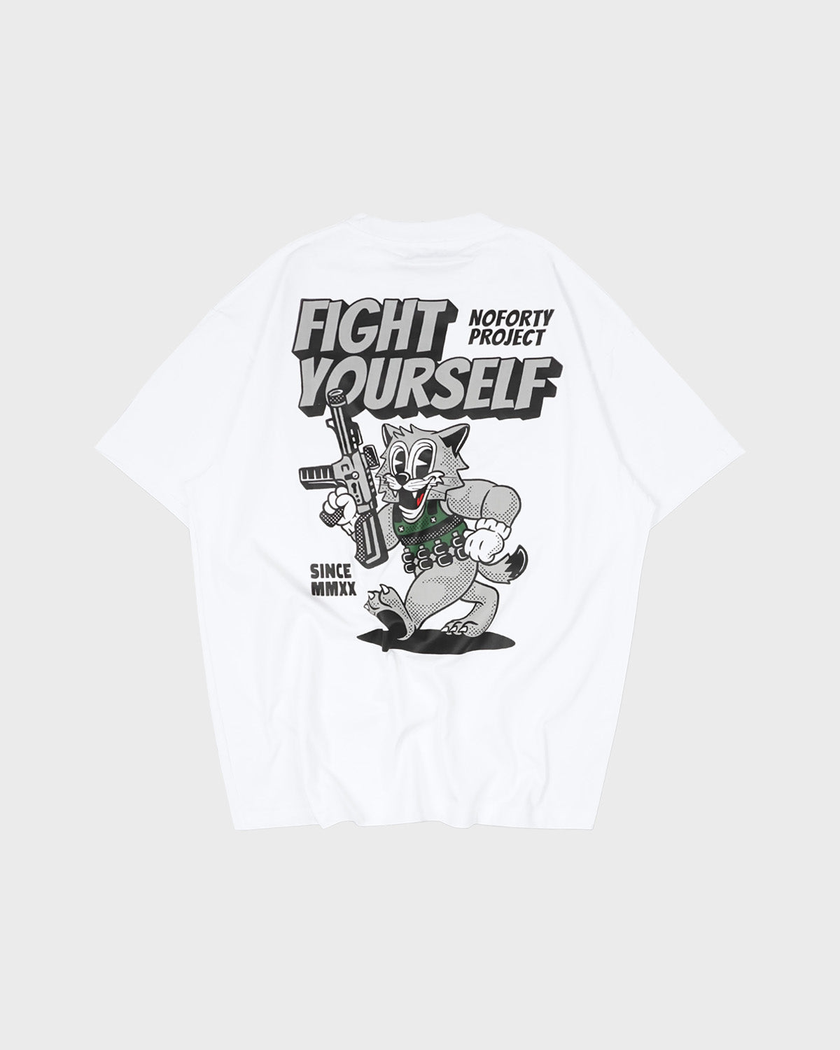 Kaos Besar Noforty Fighter Putih