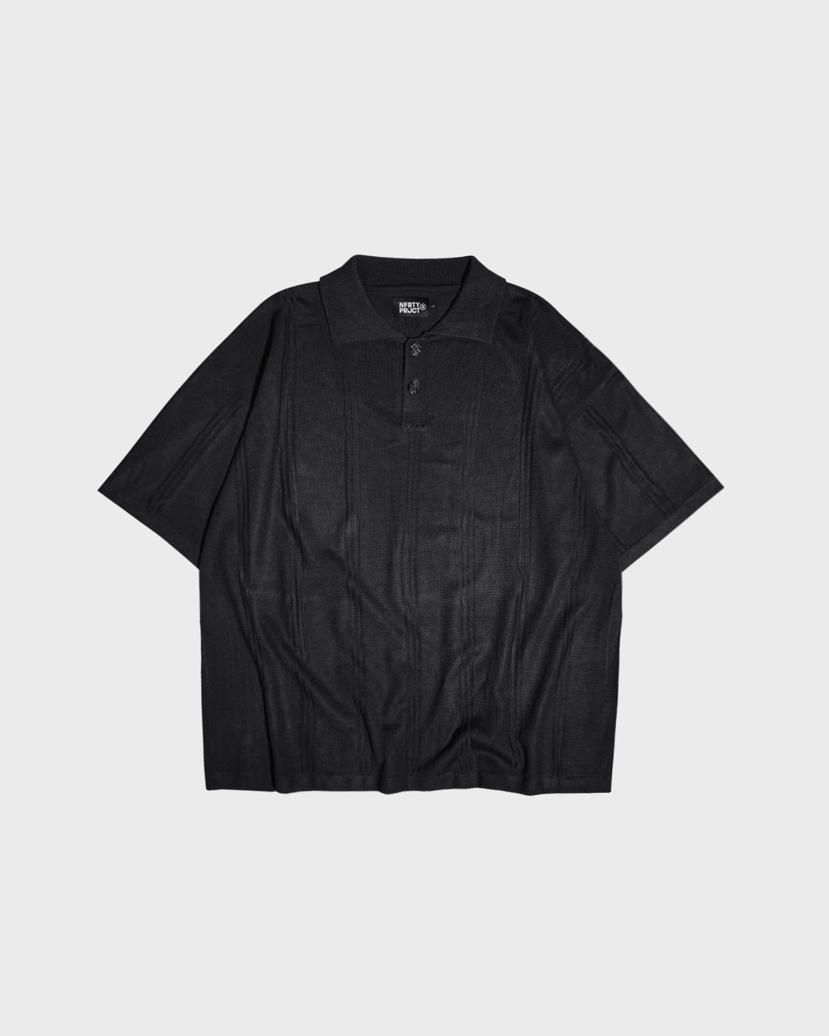 Noforty Project Polo Rajut Ukuran Besar Declan Hitam