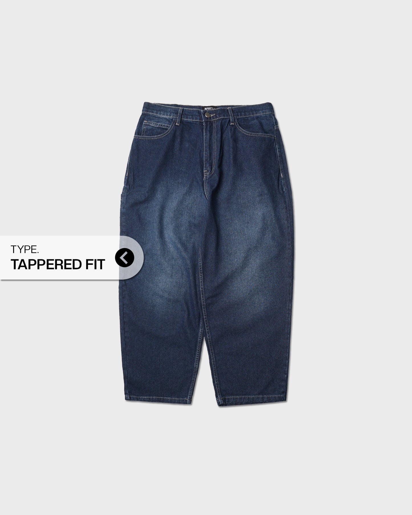 Noforty Project Long Baggy Jeans Pants Efra Dark Blue