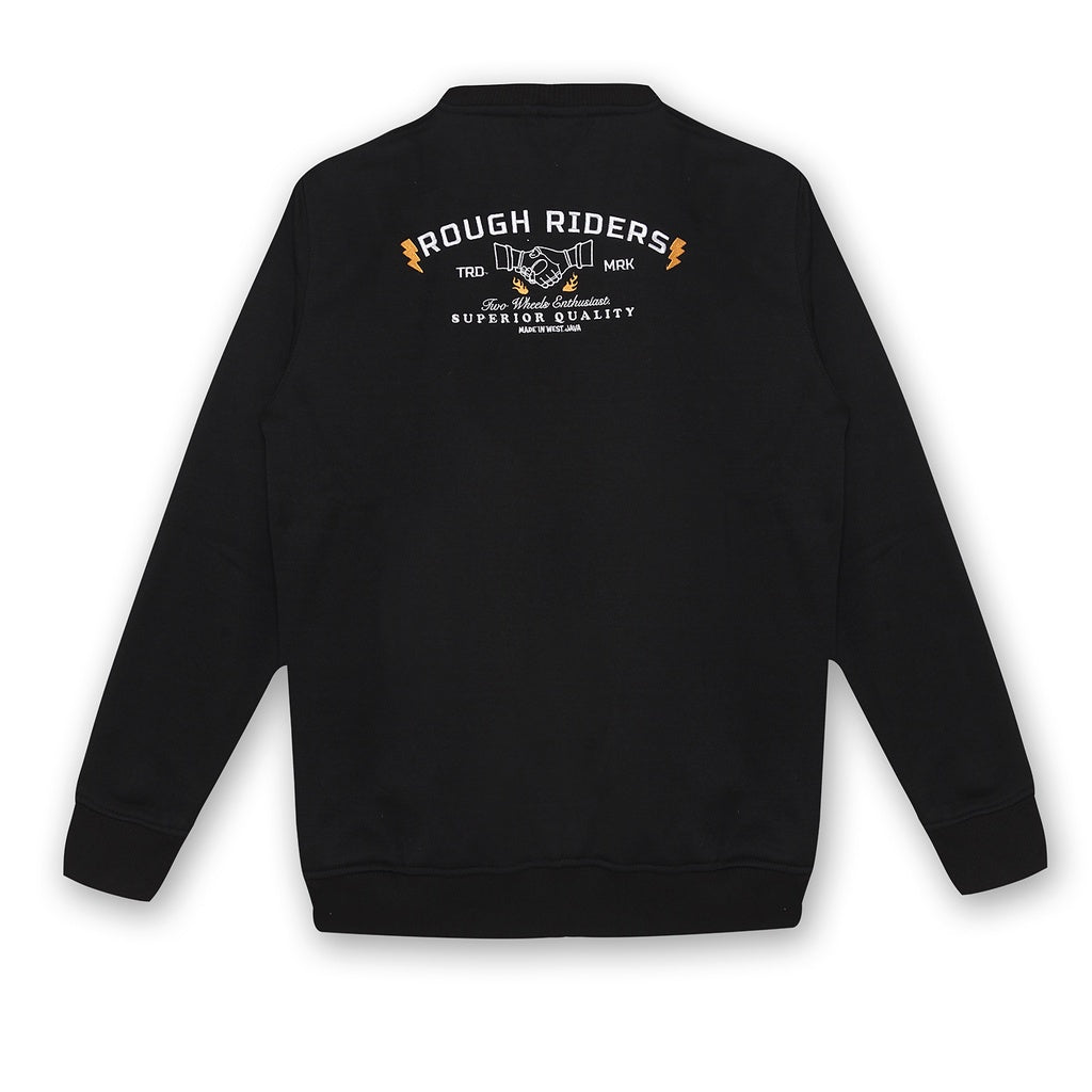 Sweater Noforty Crewneck Rough Rider Hitam