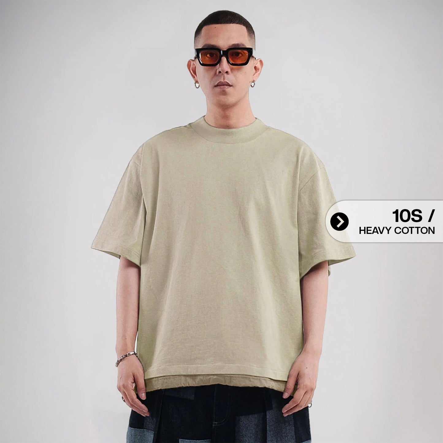 Noforty Project Oversize Tshirt Oblique Beidge