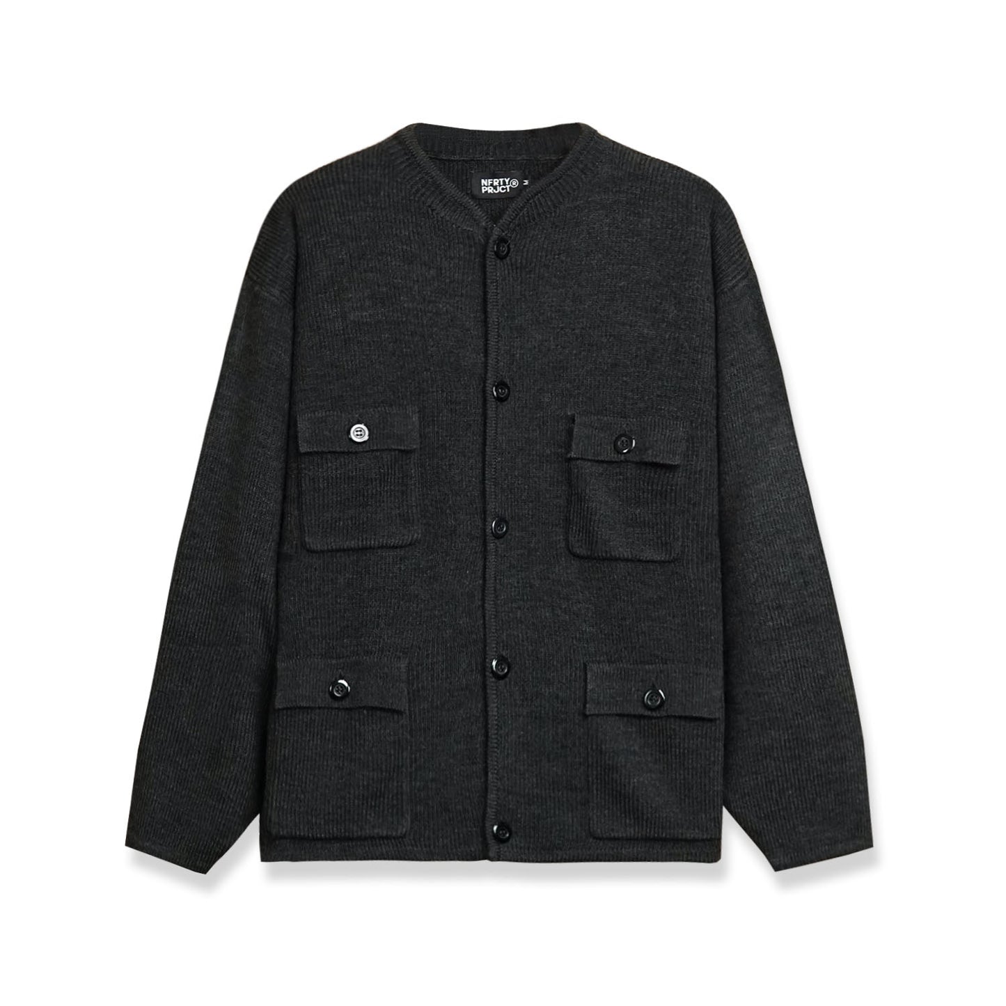 Noforty Project Oversize Jacket Ivory Dark Grey
