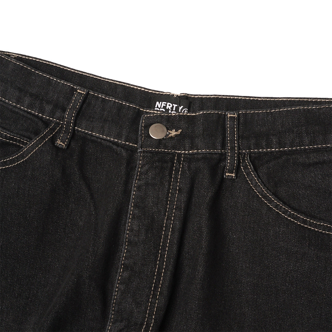 Noforty Project Long Baggy Jeans Pants Efra Black