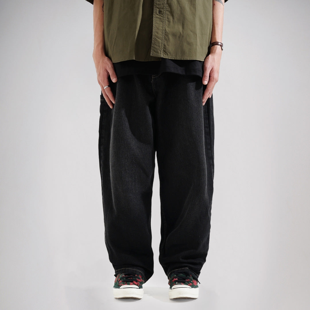 Noforty Project Long Baggy Jeans Pants Efra Black