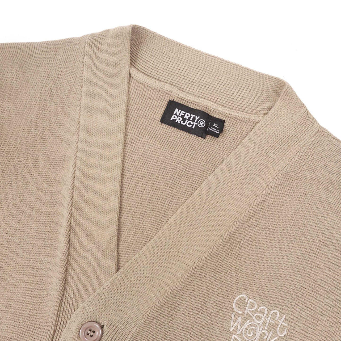 KORRY LOOSE KNIT CARDIGAN KHAKI