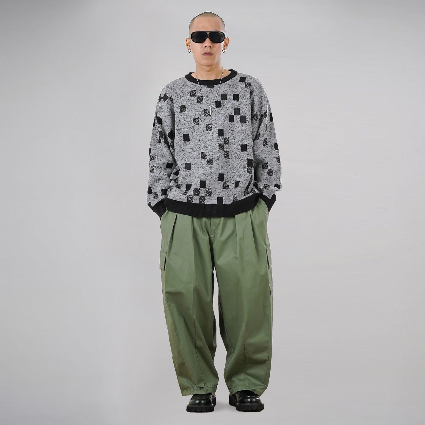 Noforty Project Oversize Knittwear Crewneck Oreo Grey