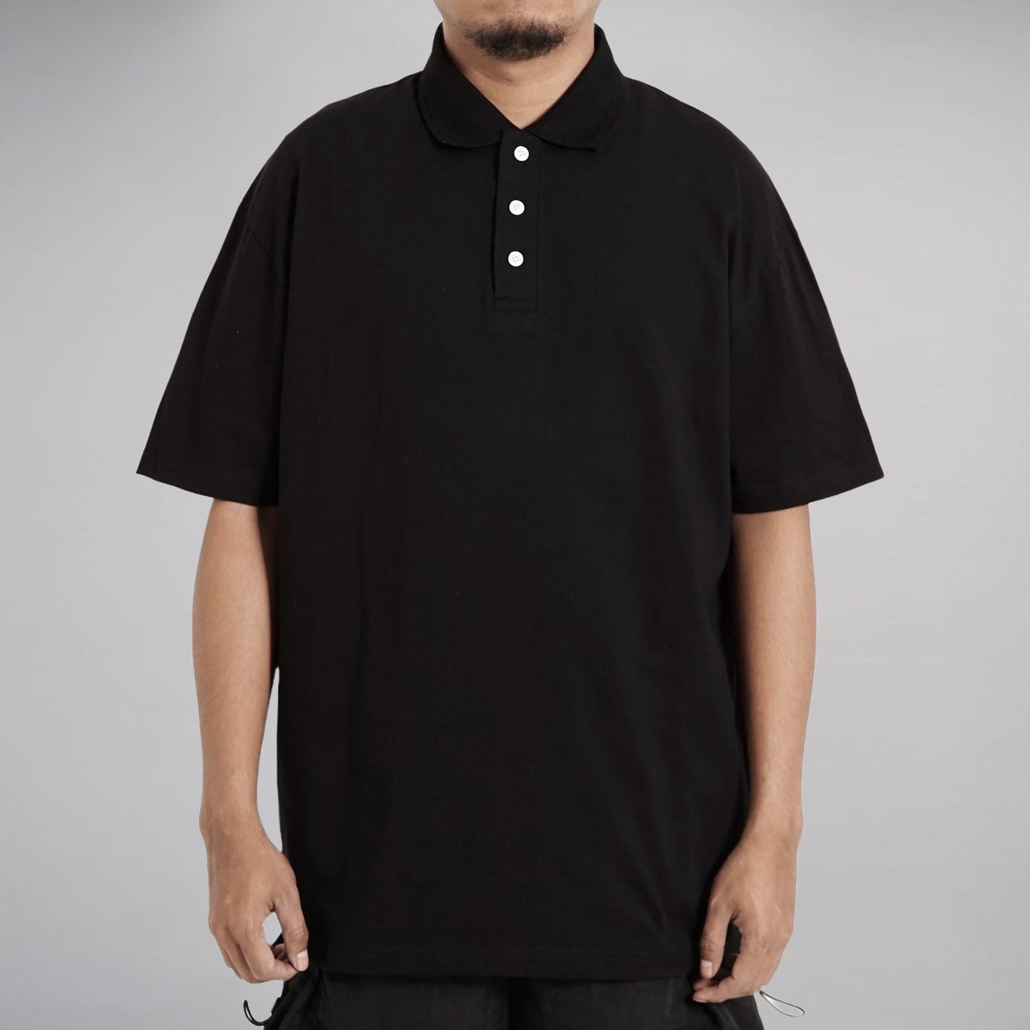Noforty Project Oversize Short Poloshirt Surca Black