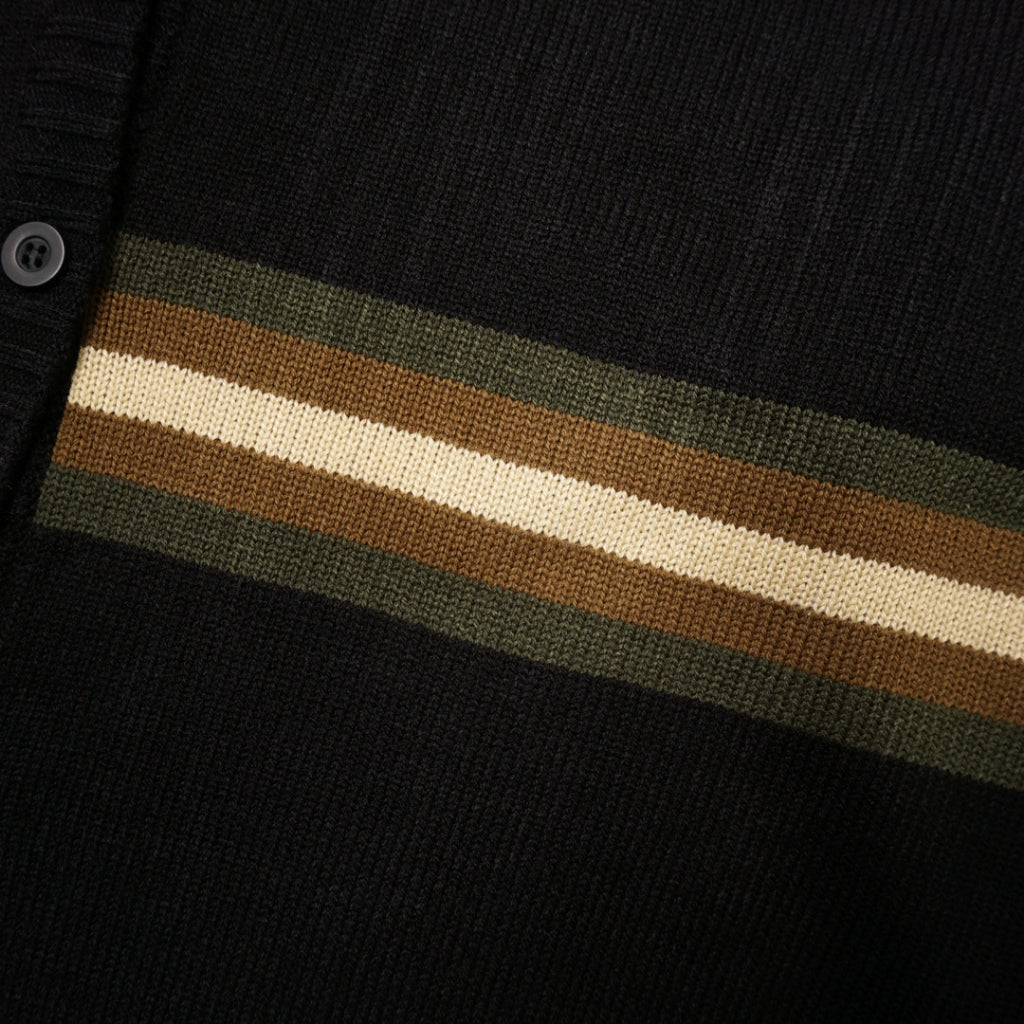 LINER LOOSE KNIT CARDIGAN BLACK