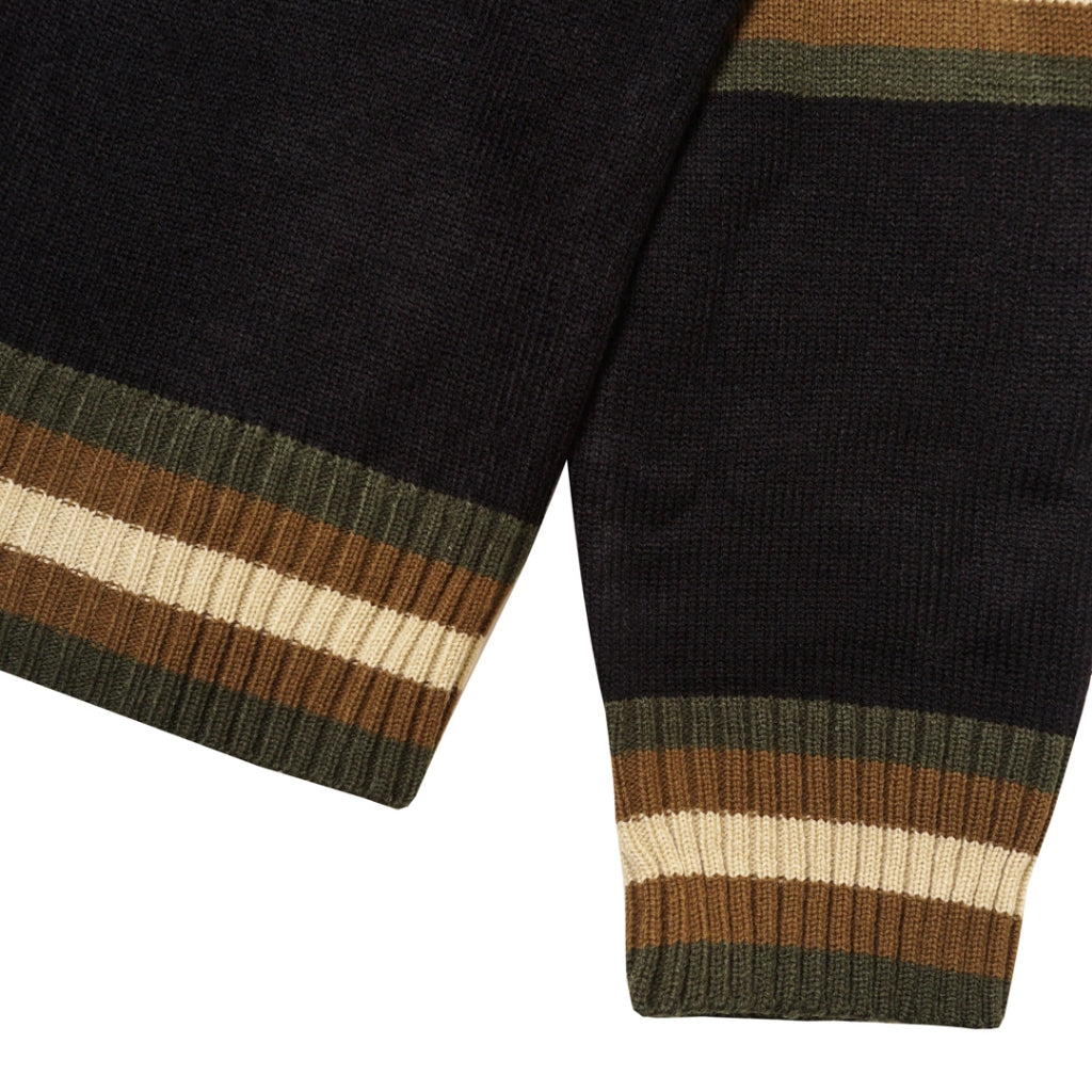 LINER LOOSE KNIT CARDIGAN BLACK