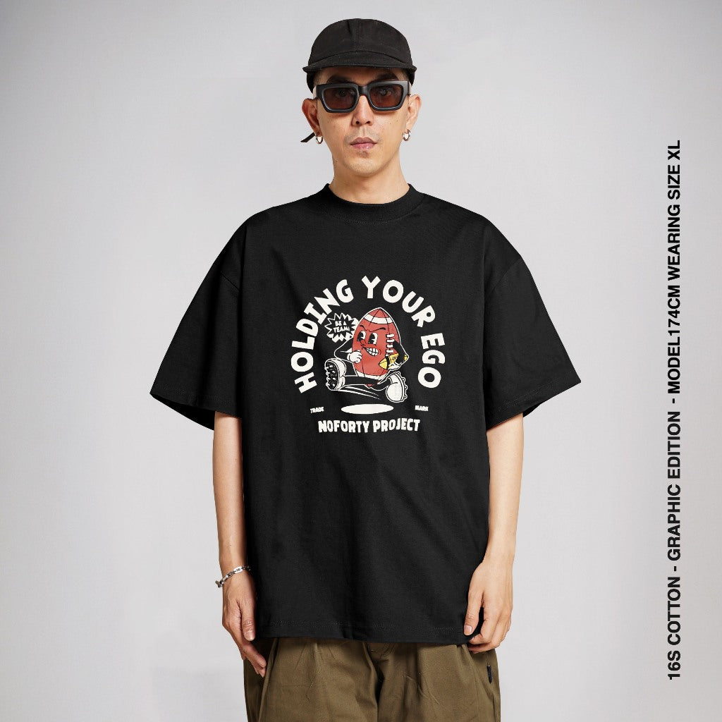 Kaos Ukuran Besar Noforty Ego Hitam