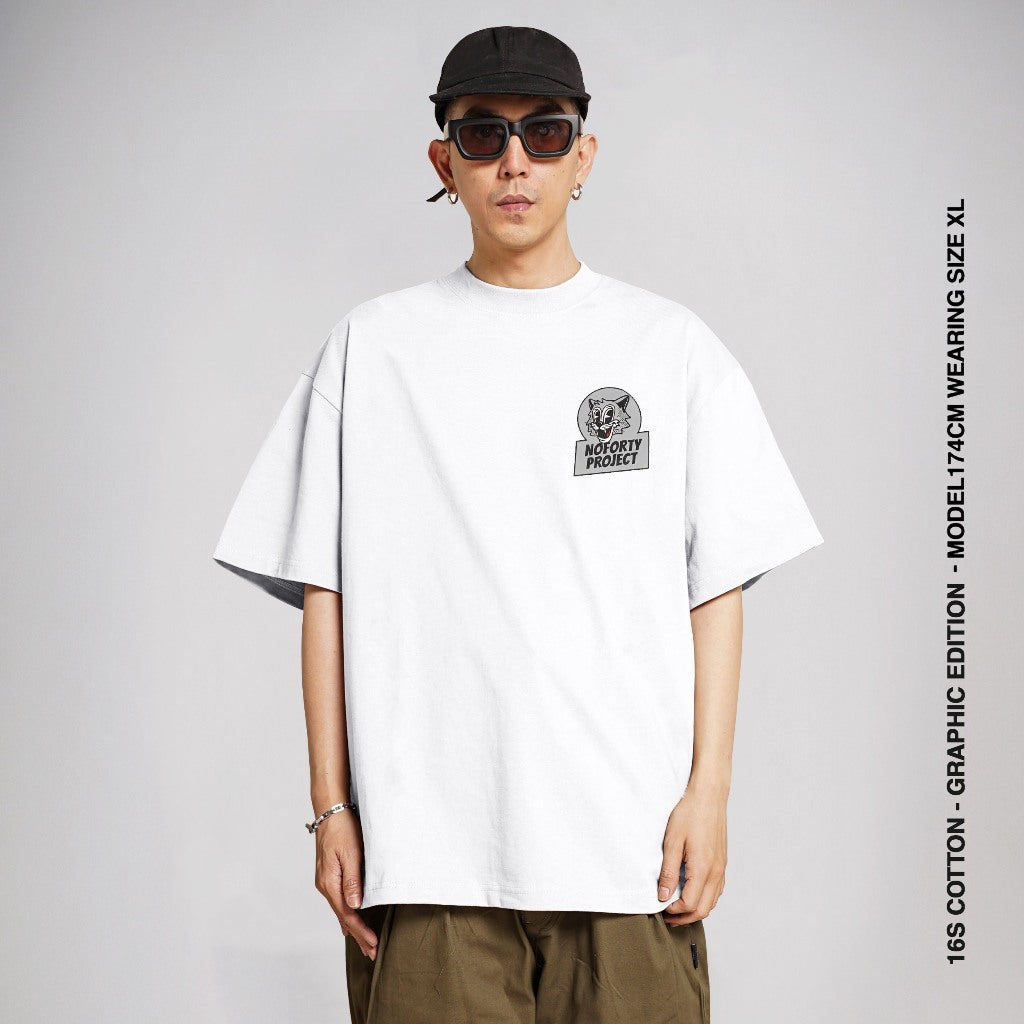 Kaos Besar Noforty Fighter Putih