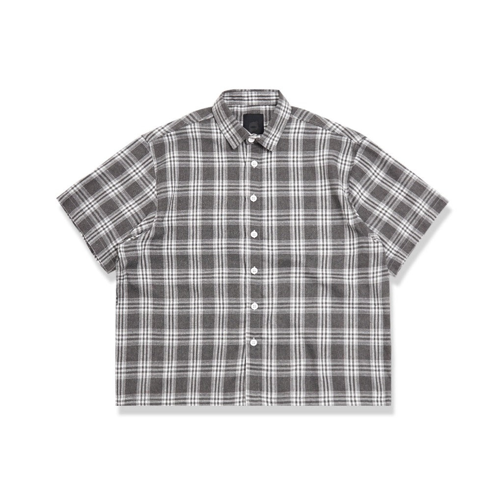 Noforty Project Boxy Oversize Short Shirt Flanel Toffin