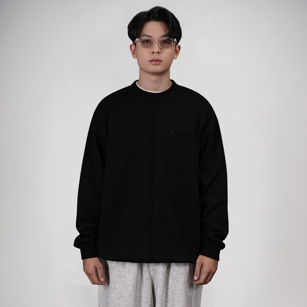 Sweater Crewneck Besar dari Noforty Project Bueno Hitam