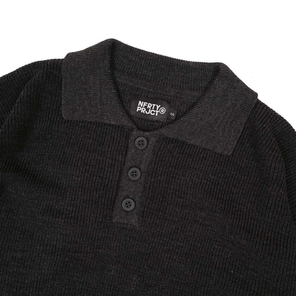 Sweater Rajut Longgar Noforty Project Katou Abu-abu Tua