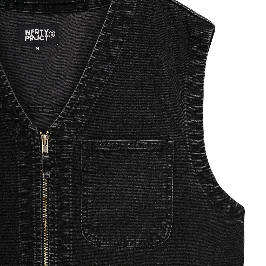 Noforty Project Denim Vest Dolce Black