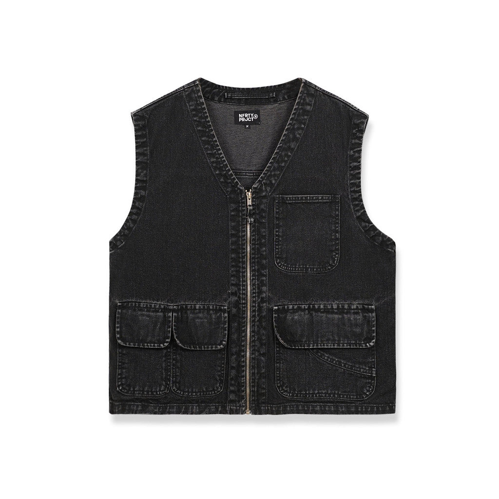 Noforty Project Denim Vest Dolce Black