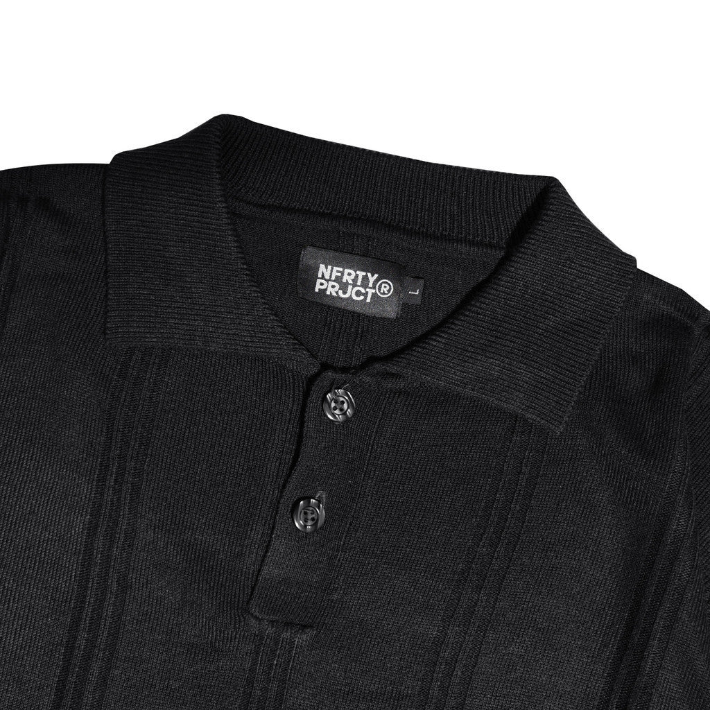 Noforty Project Polo Rajut Ukuran Besar Declan Hitam