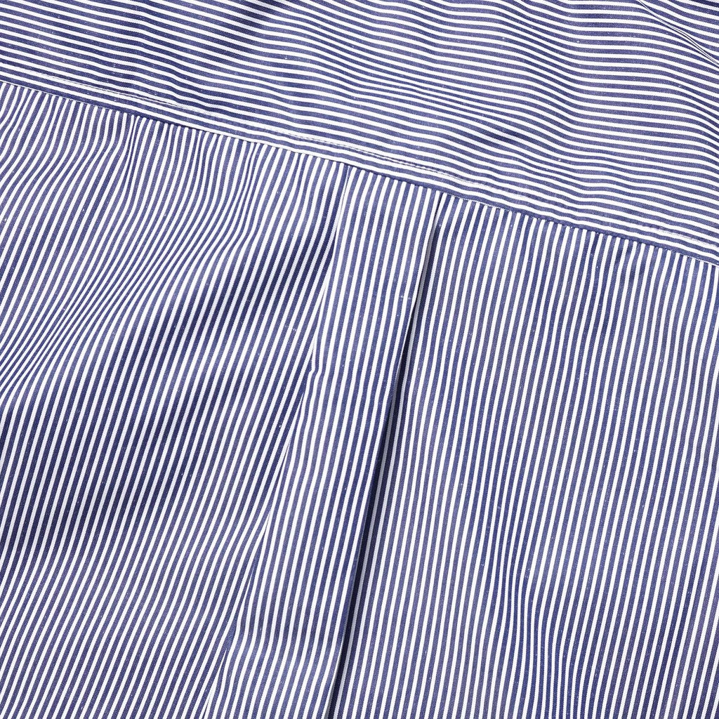 NOFORTY PROJECT - HANAKO OVERSIZE SHIRT / STRIPE PATTERN - Navy Blue