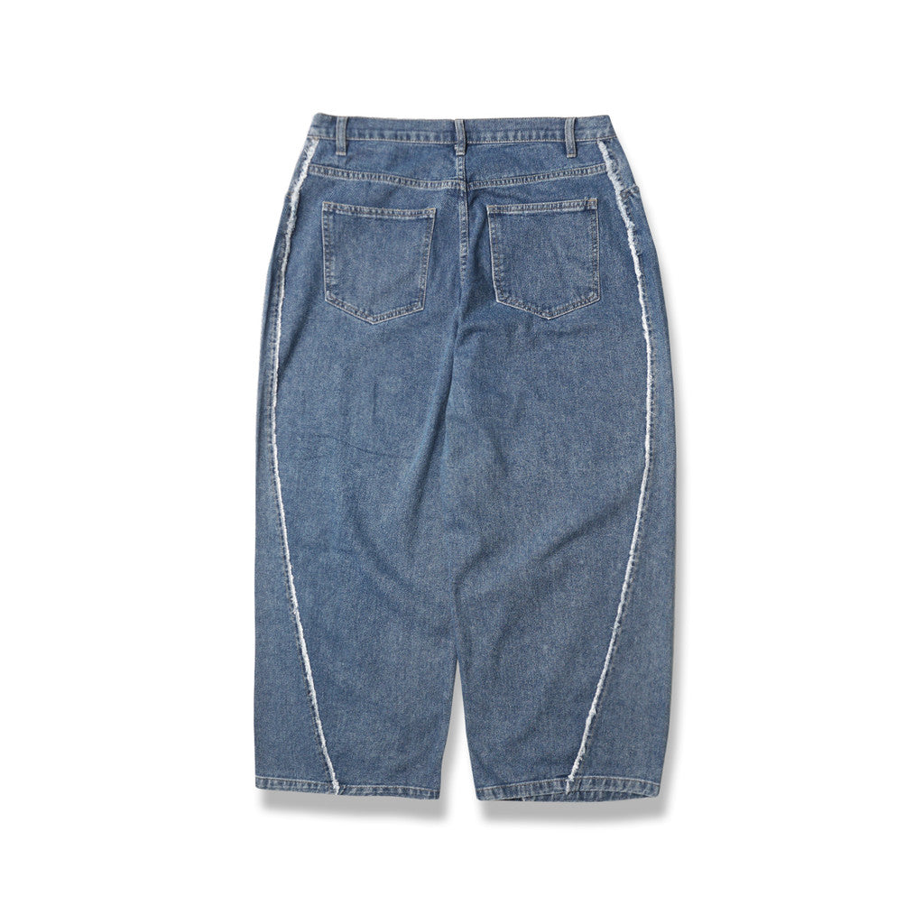 Noforty Project Long Baggy Jeans Pants Curvy Medium Blue
