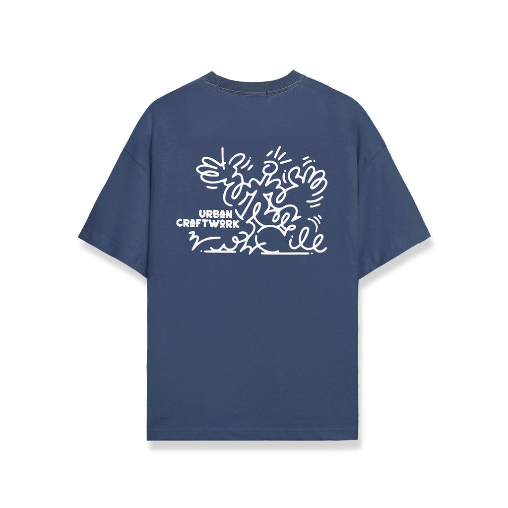 Noforty Project Oversize Tshirt Human Blue