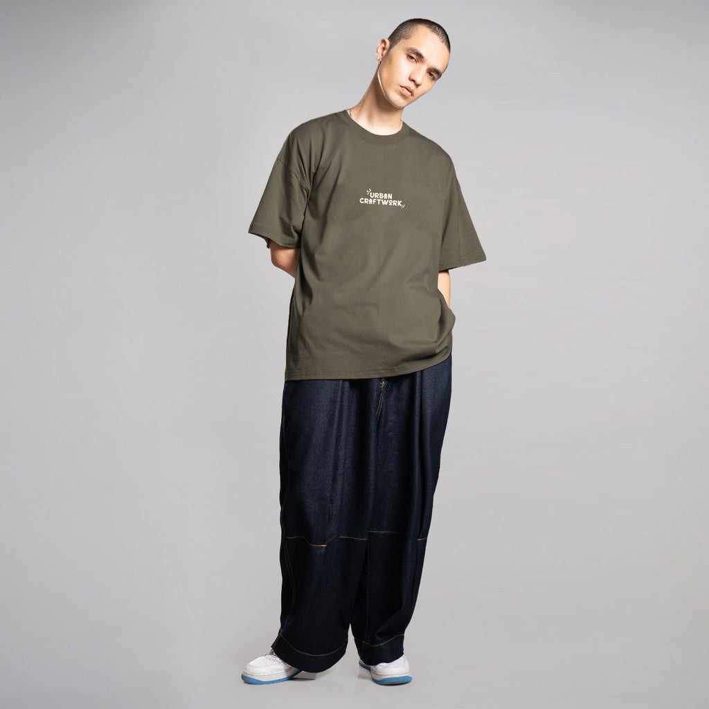 Noforty Project Oversize Tshirt Human Green