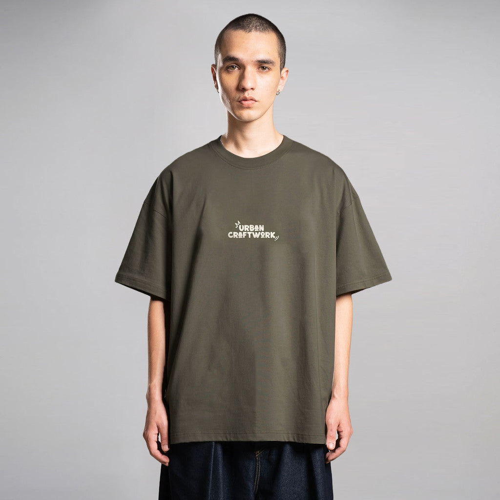 Noforty Project Oversize Tshirt Human Green