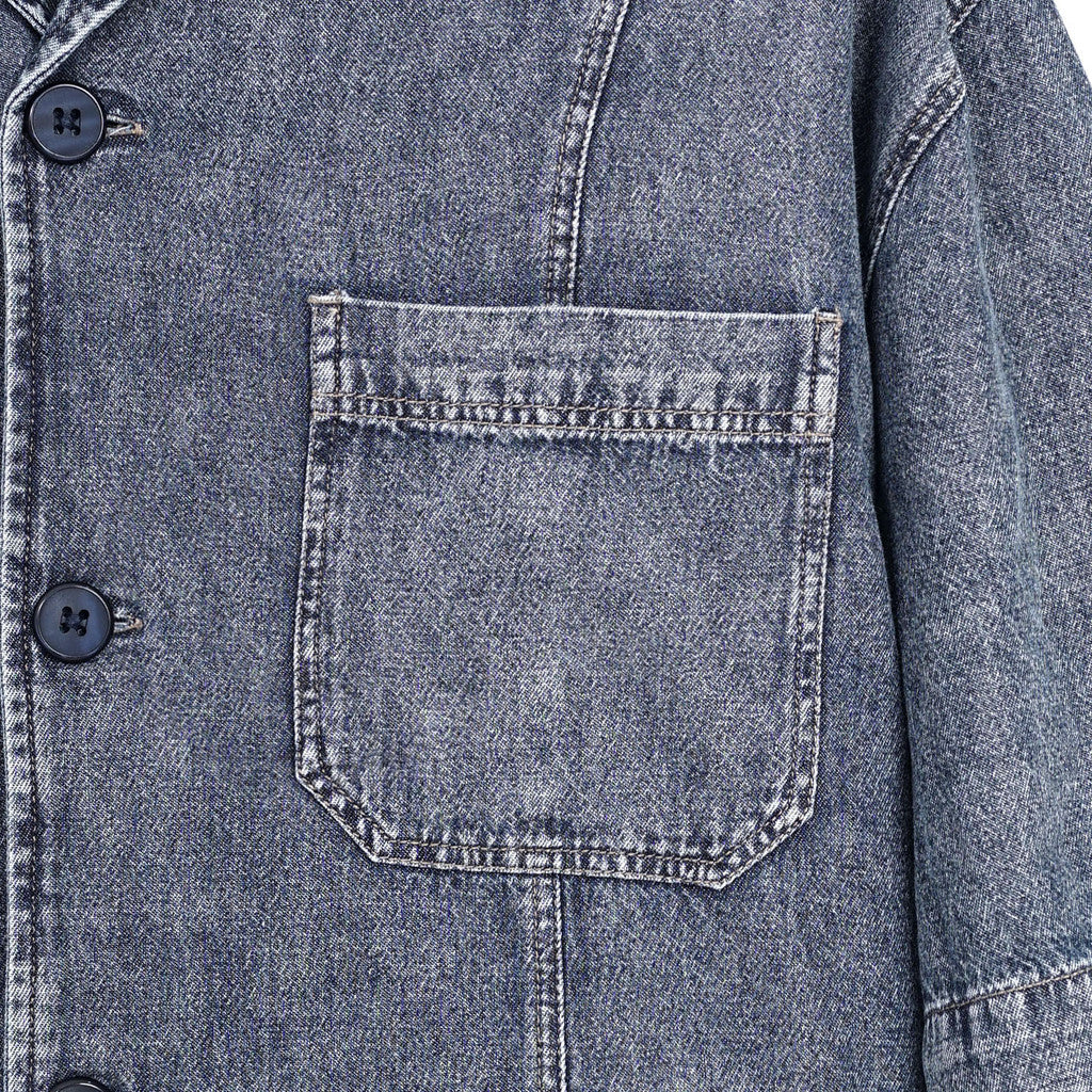 Noforty Project Oversize Short Shirt Denim Lowa Dark Blue