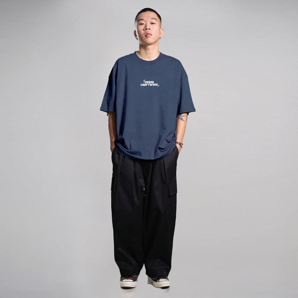 Noforty Project Oversize Tshirt Human Blue