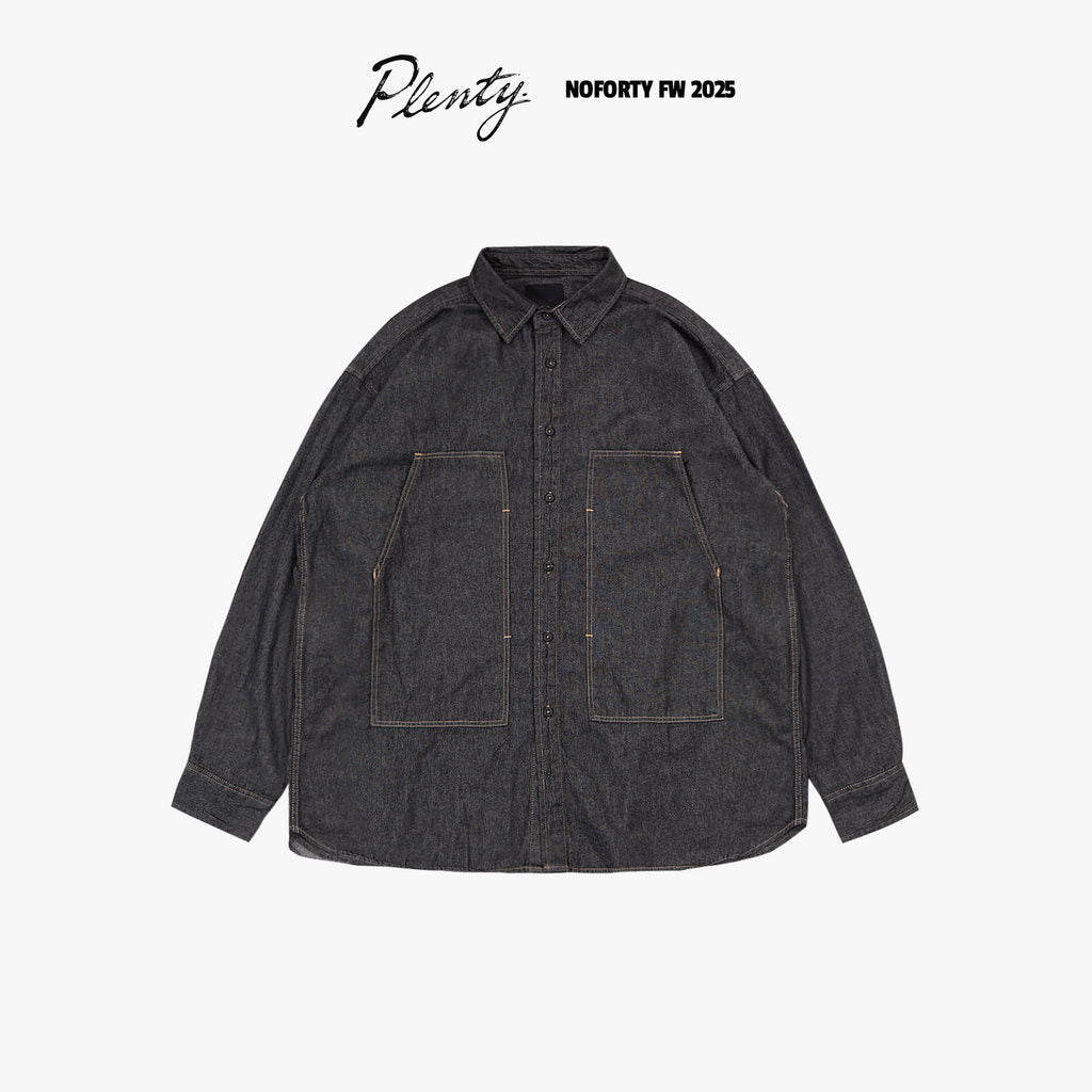 Noforty Project Oversize Denim Long Shirt Jutsu Black