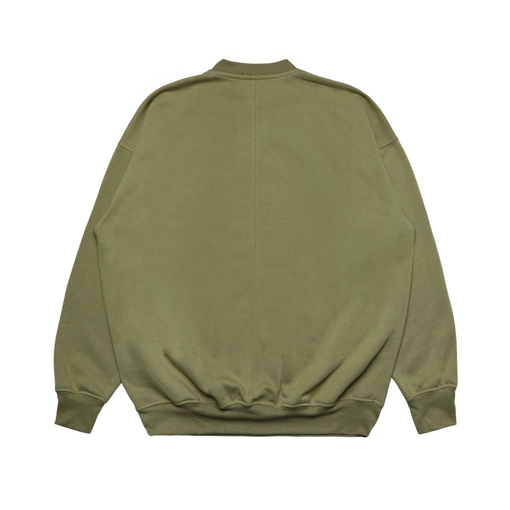 Noforty Sweater Crewneck Oversize Country Olive