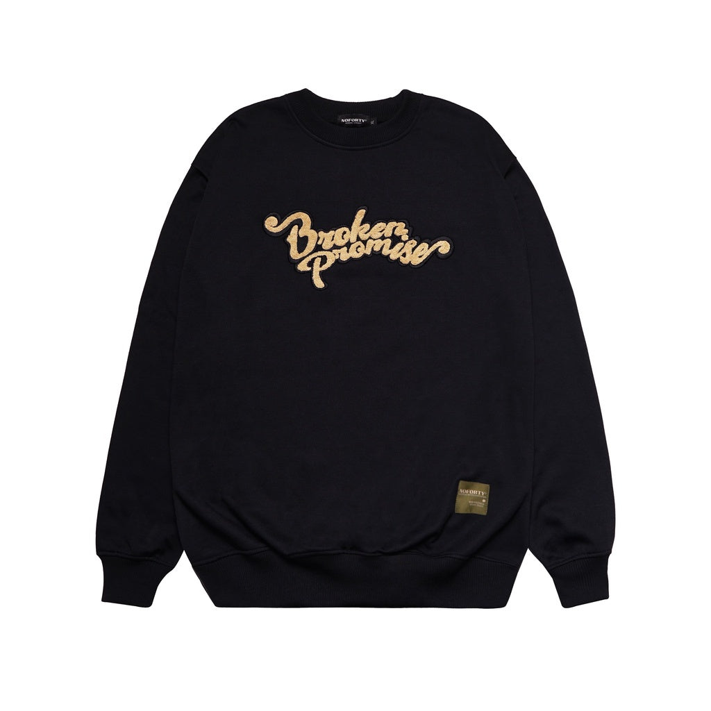 Noforty Sweater Crewneck Broken Promise Black