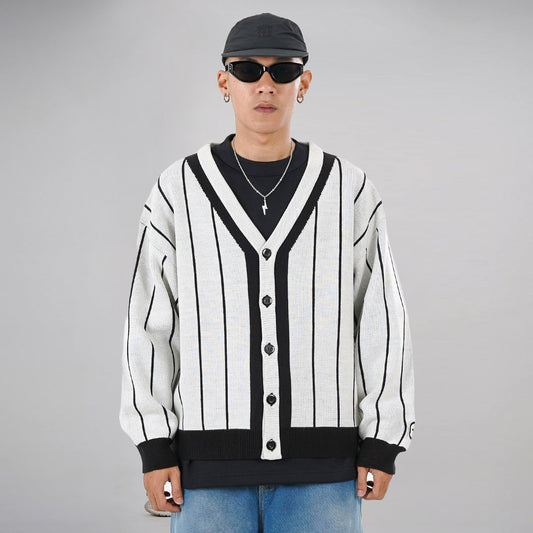 Noforty Project Oversize Knittwear Cardigan Huper White