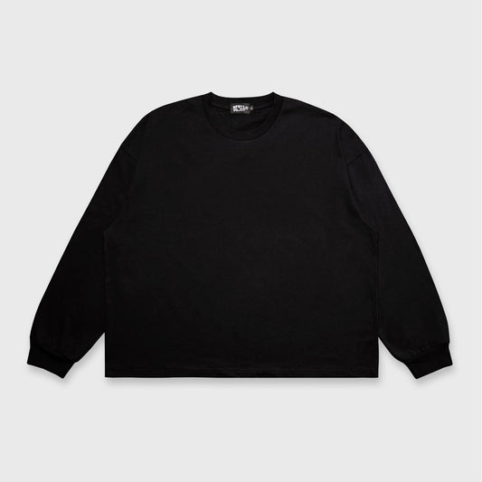 Noforty Amore Oversize Long Sleeve 16s Cotton ( Black )