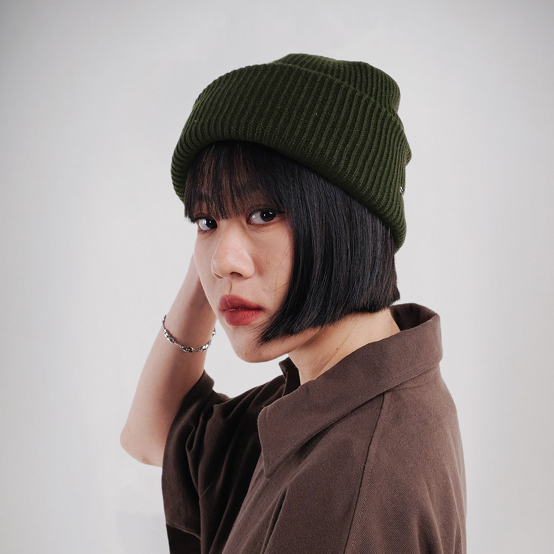 Noforty Project Beanie Hat Tuckle Olive