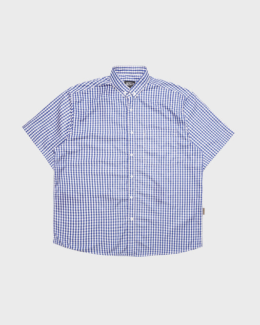 NOFORTY PROJECT - GINGHAM OVERSIZE SHIRT / SQUARE PATTERN - Blue