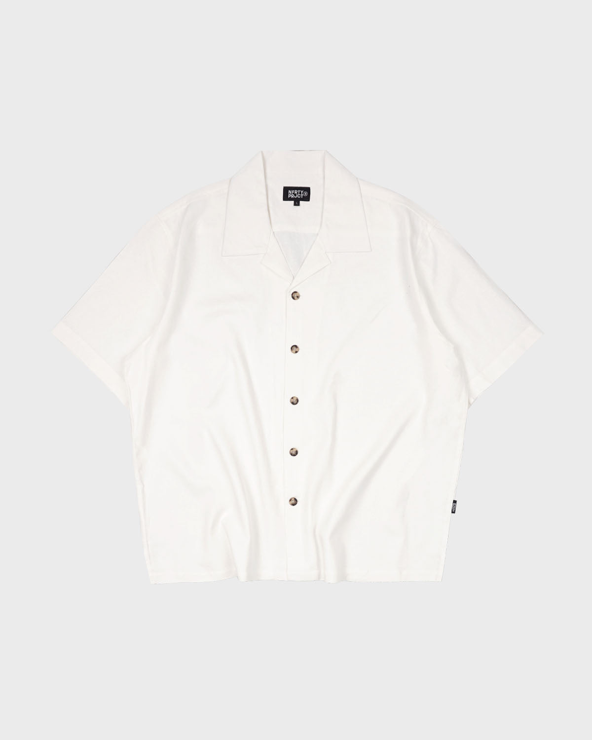 Noforty Oversize Shirt Linen Zumi White