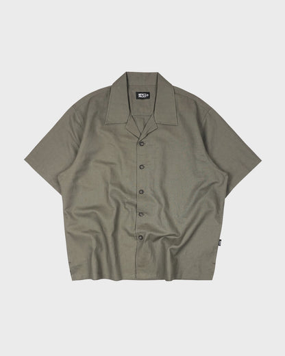 Noforty Oversize Shirt Linen Zumi Army