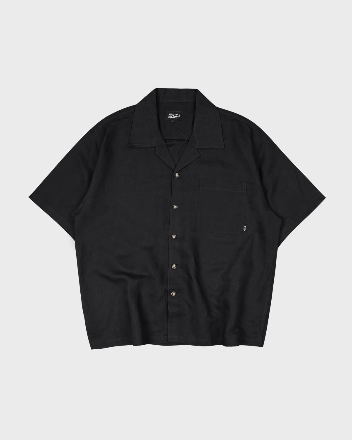 Noforty Oversize Shirt Linen Sora Black