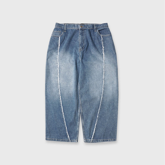 Noforty Project Long Baggy Jeans Pants Curvy Medium Blue