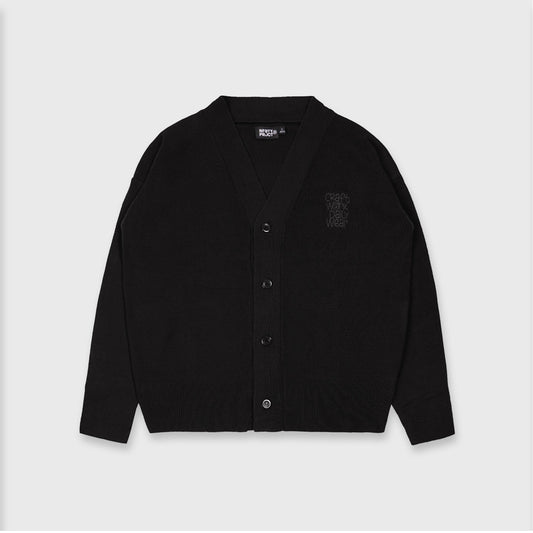 KORRY LOOSE KNIT CARDIGAN BLACK