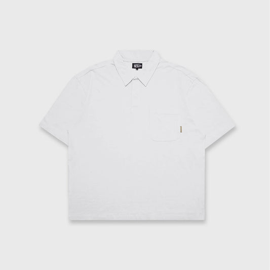 NOFORTY OVERSIZE POLOSHIRT 16s NORI white