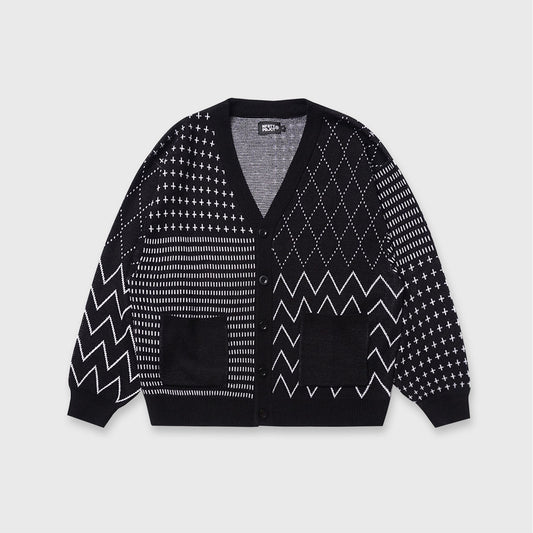 Noforty Project Loose Knit Cardigan Sirco Black