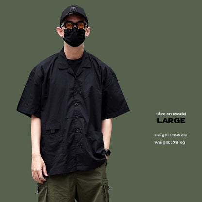 Noforty Project Oversize Short Sleeve Shirt Fadge Black