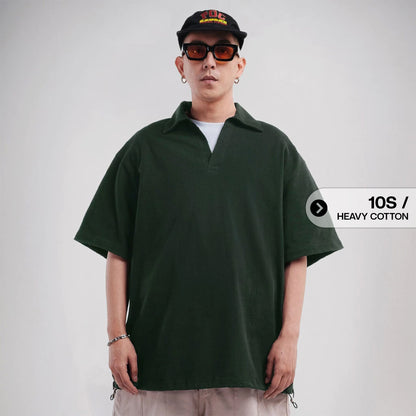 Noforty Project Oversize Poloshirt Luminer Army