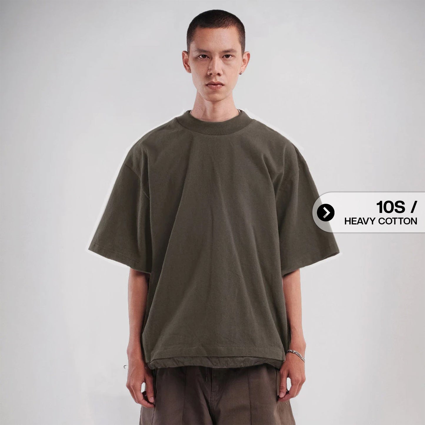 Noforty Project Oversize Tshirt Oblique Khaki