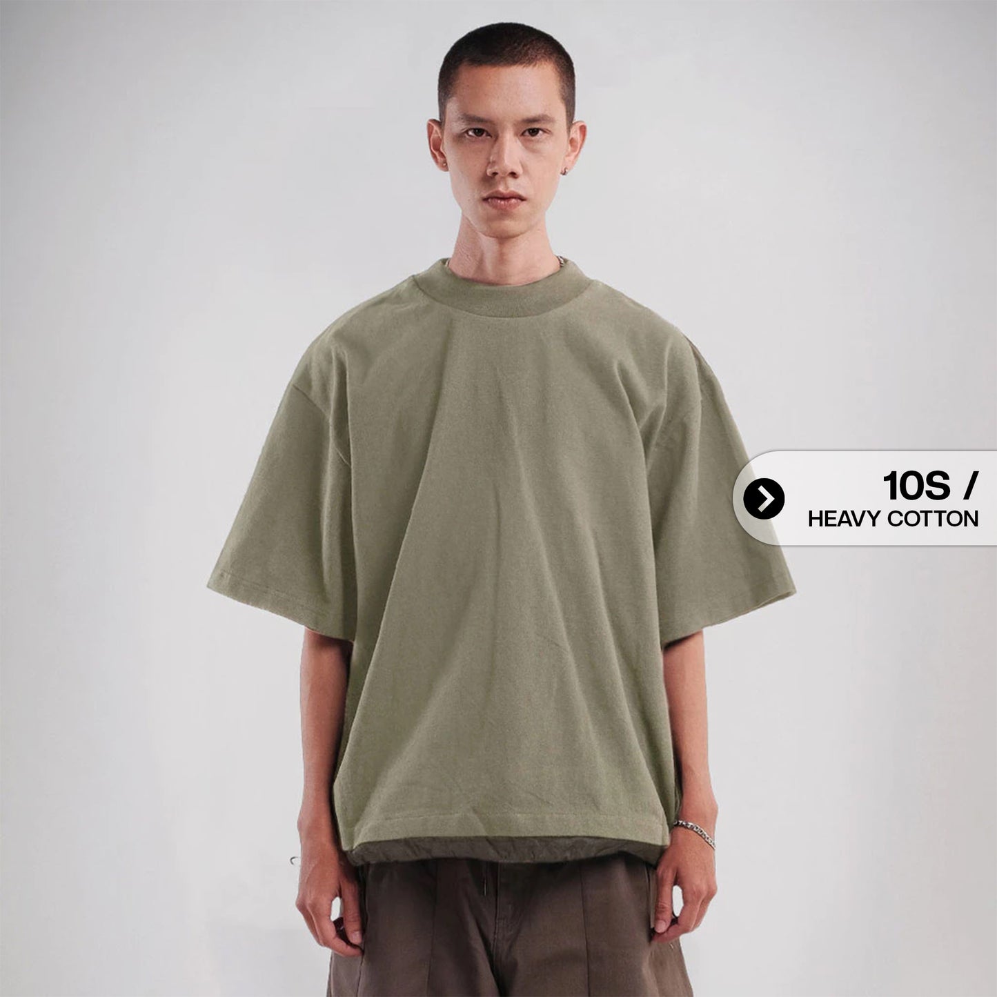 Noforty Project Oversize Tshirt Oblique Olive