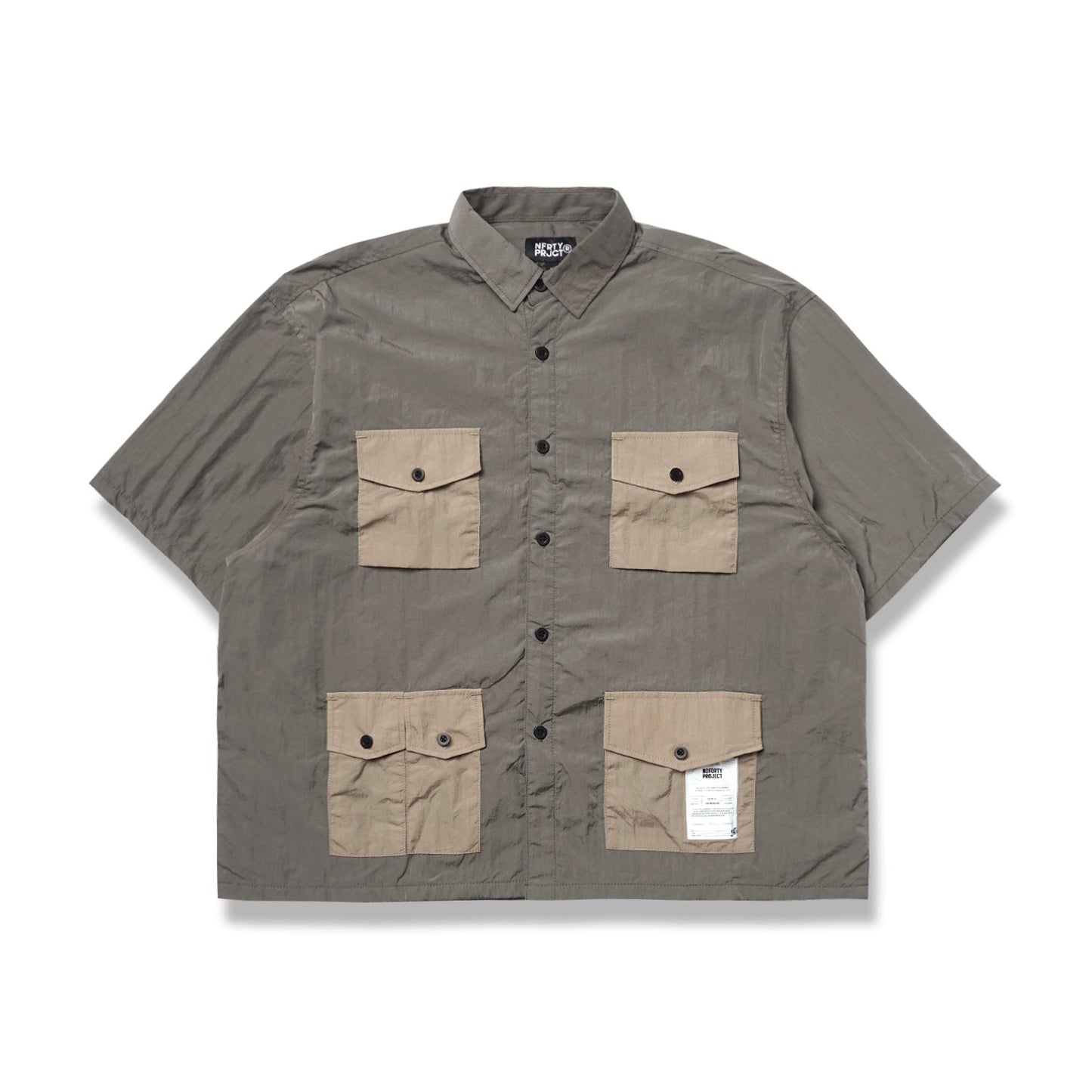 Noforty Project Oversize Short Shirt Ginza Olive