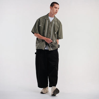 Noforty Project Oversize Short Shirt Linen Yara Olive